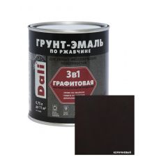 Грунт-эмаль по ржавчине графитовая ДАЛИ 3в1 коричневая купить Егорьквск