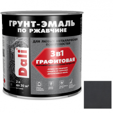 Грунт-эмаль графитовая ДАЛИ 3в1 2л серая купить Егорьевск