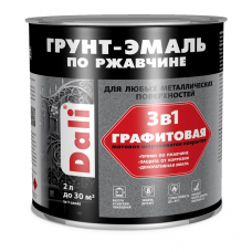 Грунт-эмаль по ржавчине графитовая ДАЛИ 3в1 0.75л серебристая купить Егорьевск