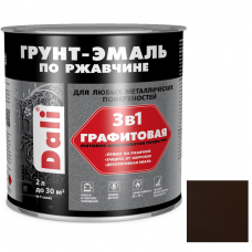Грунт-эмаль по ржавчине графитовая ДАЛИ 2л темная медь купить Егорьевск