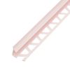 Профиль ПВХ: раскладка под плитку 7 - 8 мм светло розовый внутренняя 2.5 м