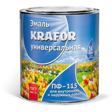 Эмаль ПФ-115  Krafor  Белый 6,0 кг. купить Егорьевск