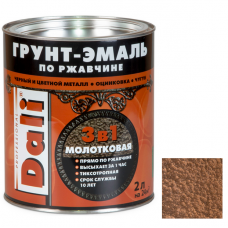 Грунт-эмаль молотковая ДАЛИ  3в1 2 л. бронзовая купить Егорьевск