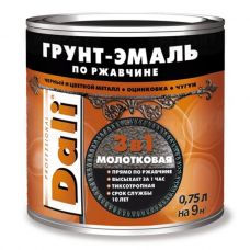 Грунт-эмаль по ржавчине ДАЛИ  3в1  2л  молотковая коричневая купить Егорьевск