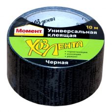 Хоз лента МОМЕНТ (черная) 10м купить Егорьевск