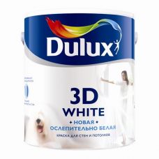 Краска в/э новая ослепительно белая 3D DULUX 2.5 л купить Егорьевск